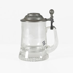 Vintage crystal glass beer stein by Warsteiner Pilsener Germany