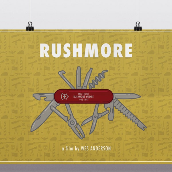 Rushmore Wes Anderson Alternative Movie Poster