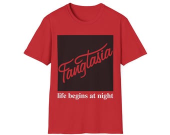 True Blood Fangtasia life begins at night T-Shirt | Nightlife Vampire Logo
