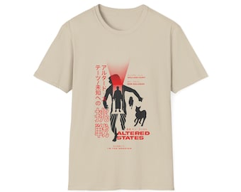 Altered States Ken Russell Film T-Shirt | Japanese text, sci-fi graphic