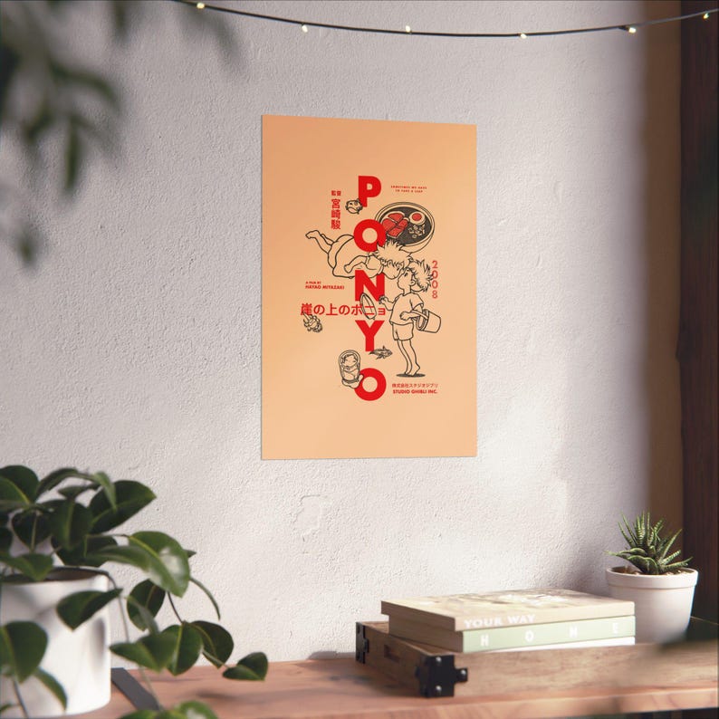 Ponyo Minimalist Movie Poster | Studio Ghibli Film Art Print | Anime Wall Decor image 14
