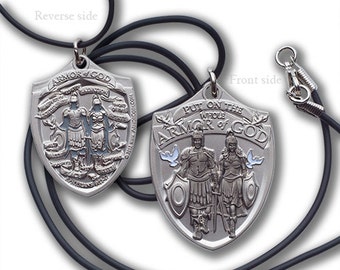 Armor of God Dog Tag with Black Cord