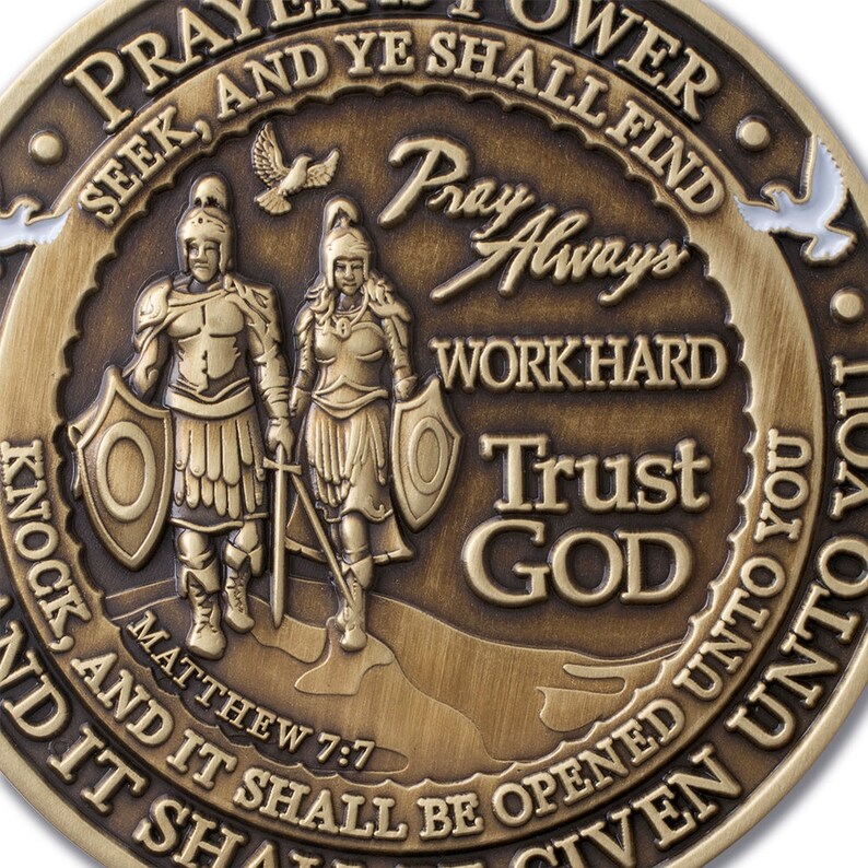 Prayer Armor of God Key Chain With Swivel Etsy