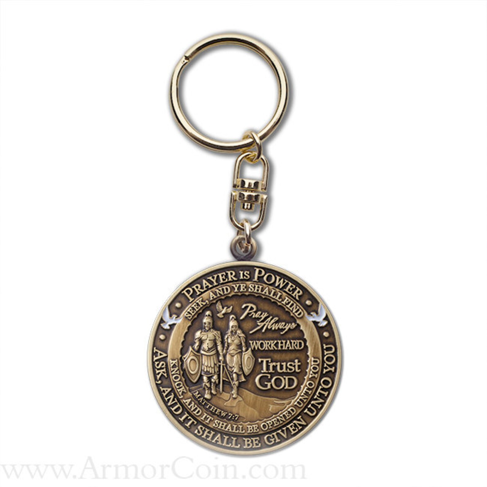 Prayer Armor of God Key Chain With Swivel Etsy