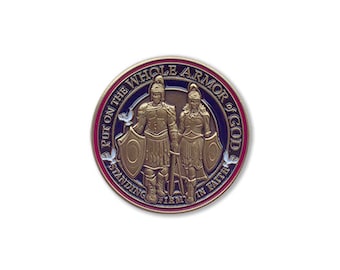 Whole Armor of God Collectible Round Lapel Pin (or Tie Tac)