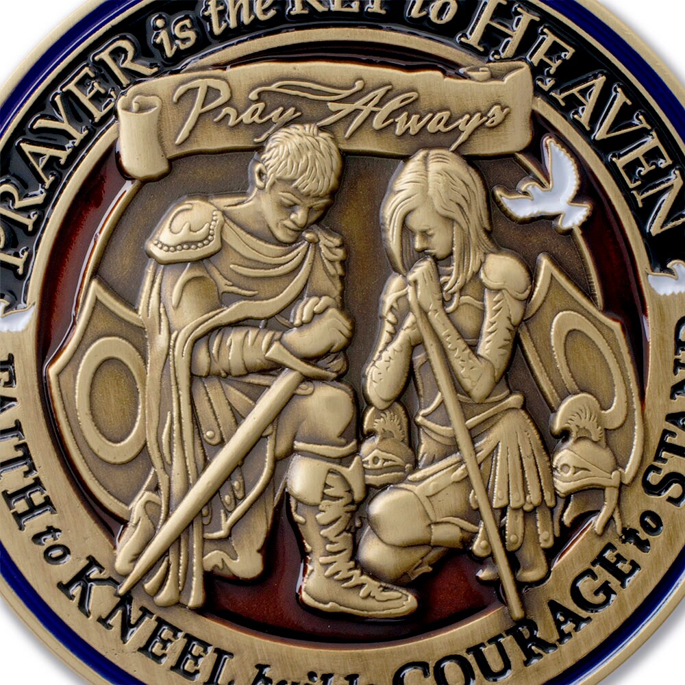 Prayer Armor of God Key Chain With Swivel Etsy