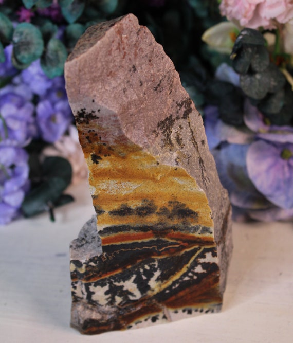Utah Dendrites On Limestone Front And Back