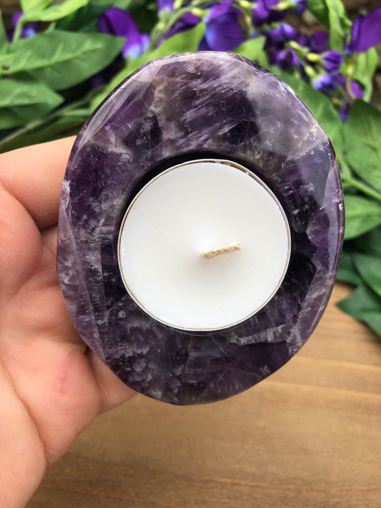 Amethyst Candle Holder