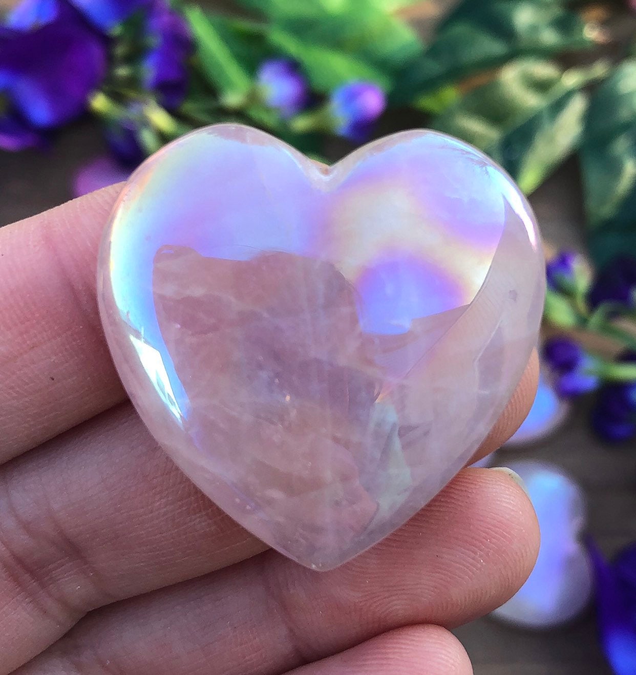 Angel Aura Rose Quartz Hearts