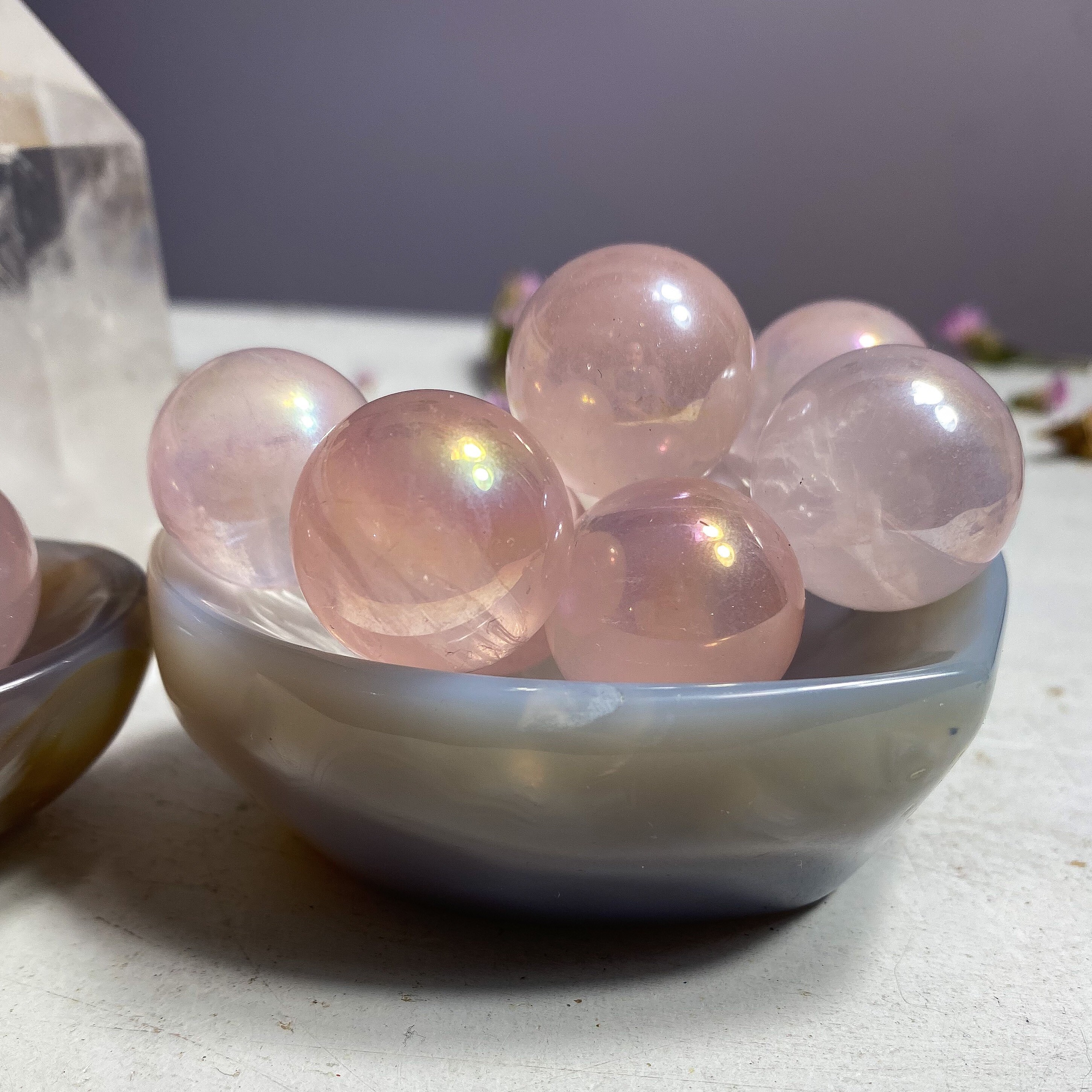 Star Aura Rose Quartz Sphere