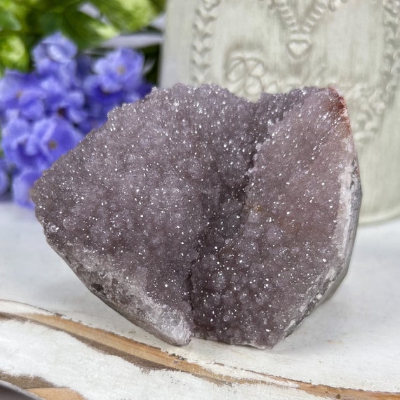 Large Glittery Pink Muave Amethyst Druzy Formation, Calming Stone, Protection Stone