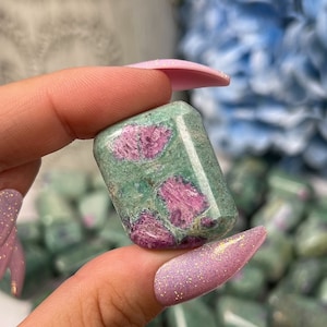 Ruby in Fuchsite Tumbles, Love Stone, Crystals For Grids