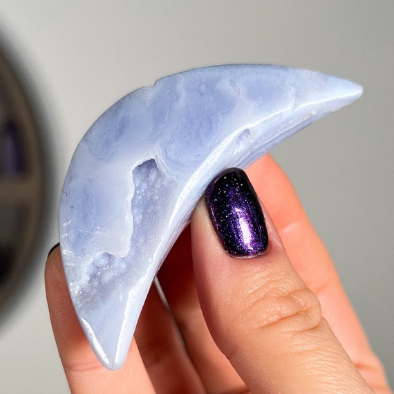 Blue Lace Agate Moon