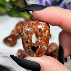 Poppy Jasper Tumbles, Worry Stones, Pocket Stones