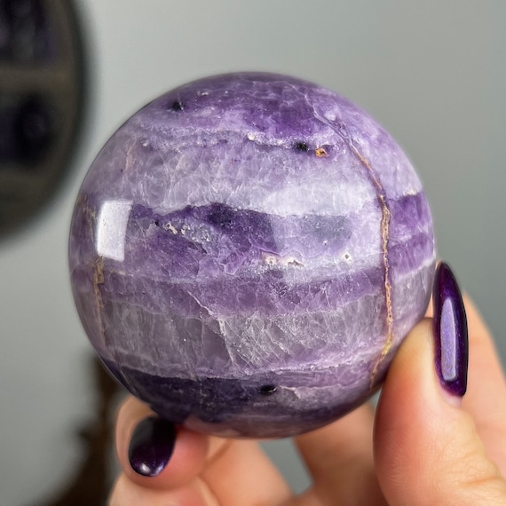 Purple Silky Fluorite Sphere