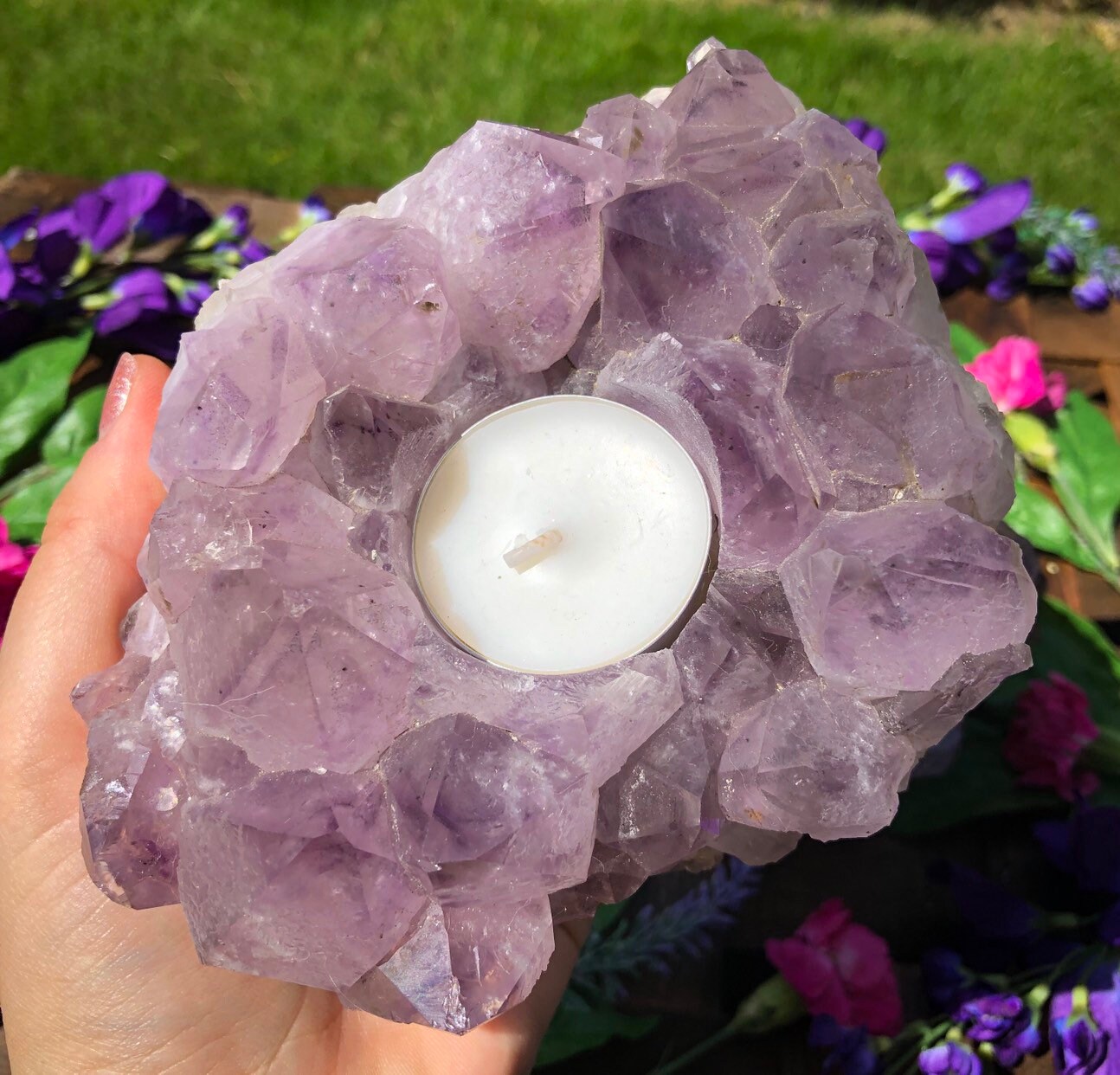 Amethyst Candle Holders