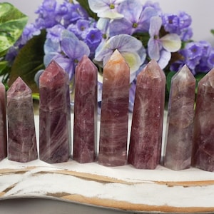 You Choose Purple Rose Quartz Towers, Love Stone
