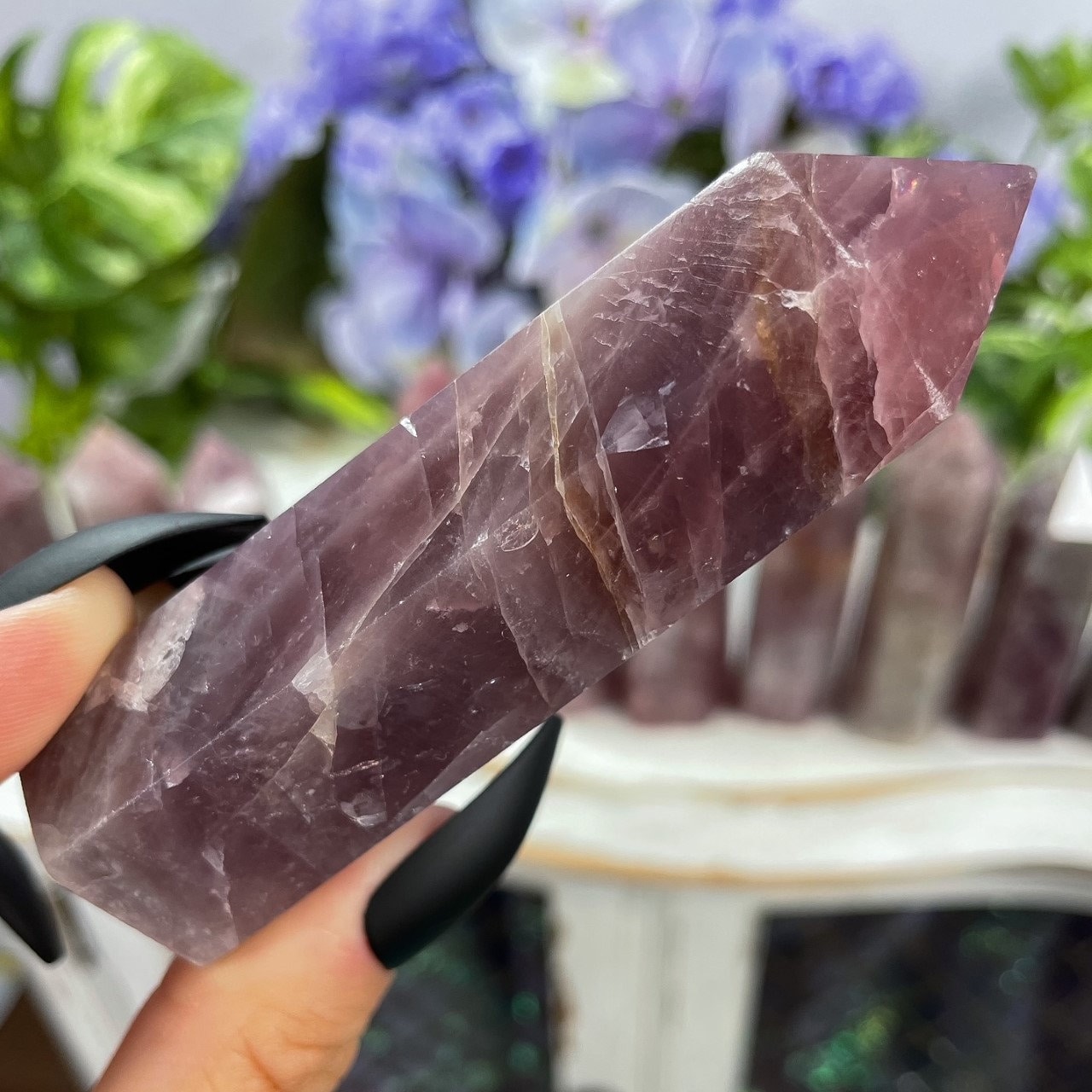 You Choose Purple Rose Quartz Towers, Love Stone