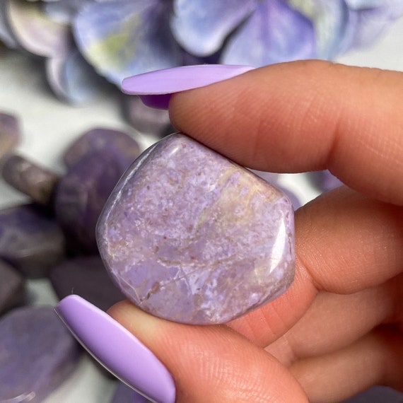 Rare Lavender Jade Tumbles, Crystals For Grids