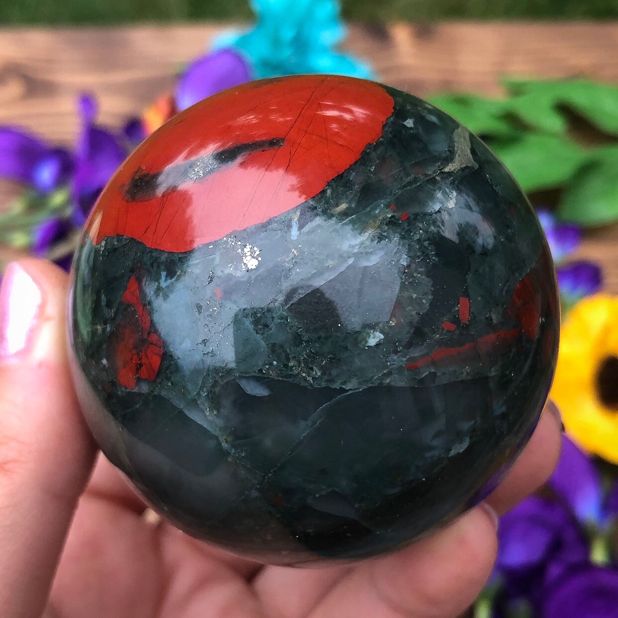 African Bloodstone Sphere