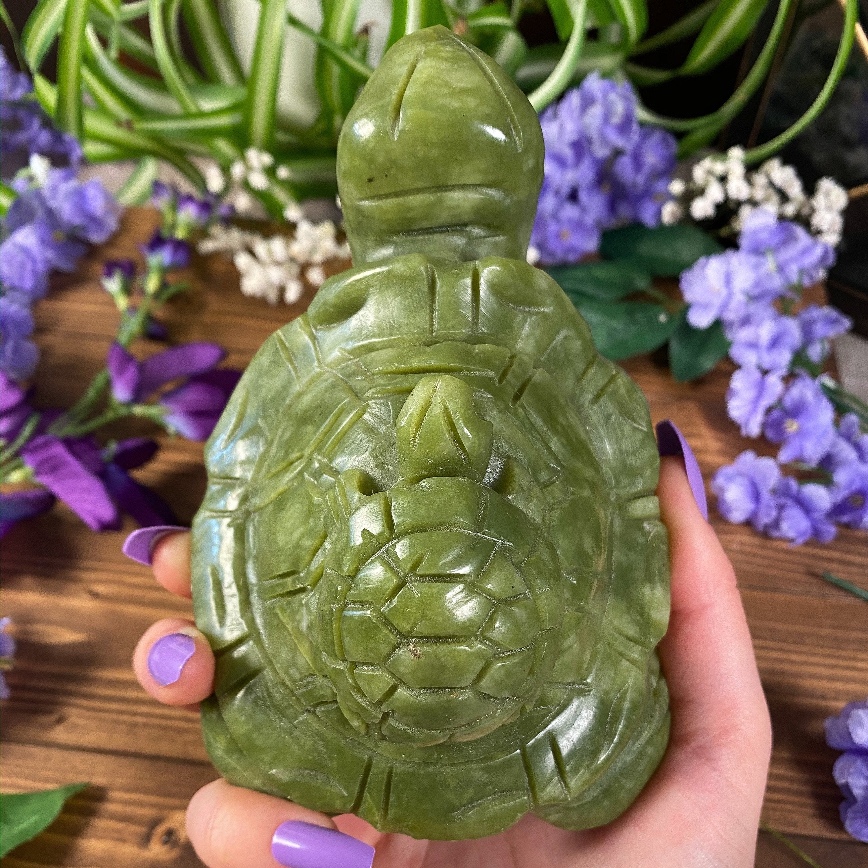 Large Jade Turtle Statue