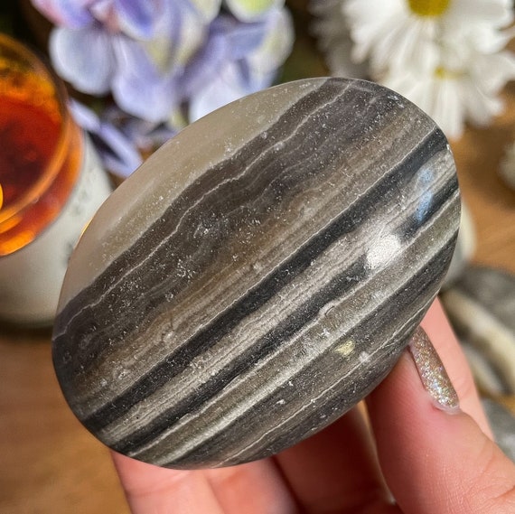 You Choose Zebra Calcite Palm Stones