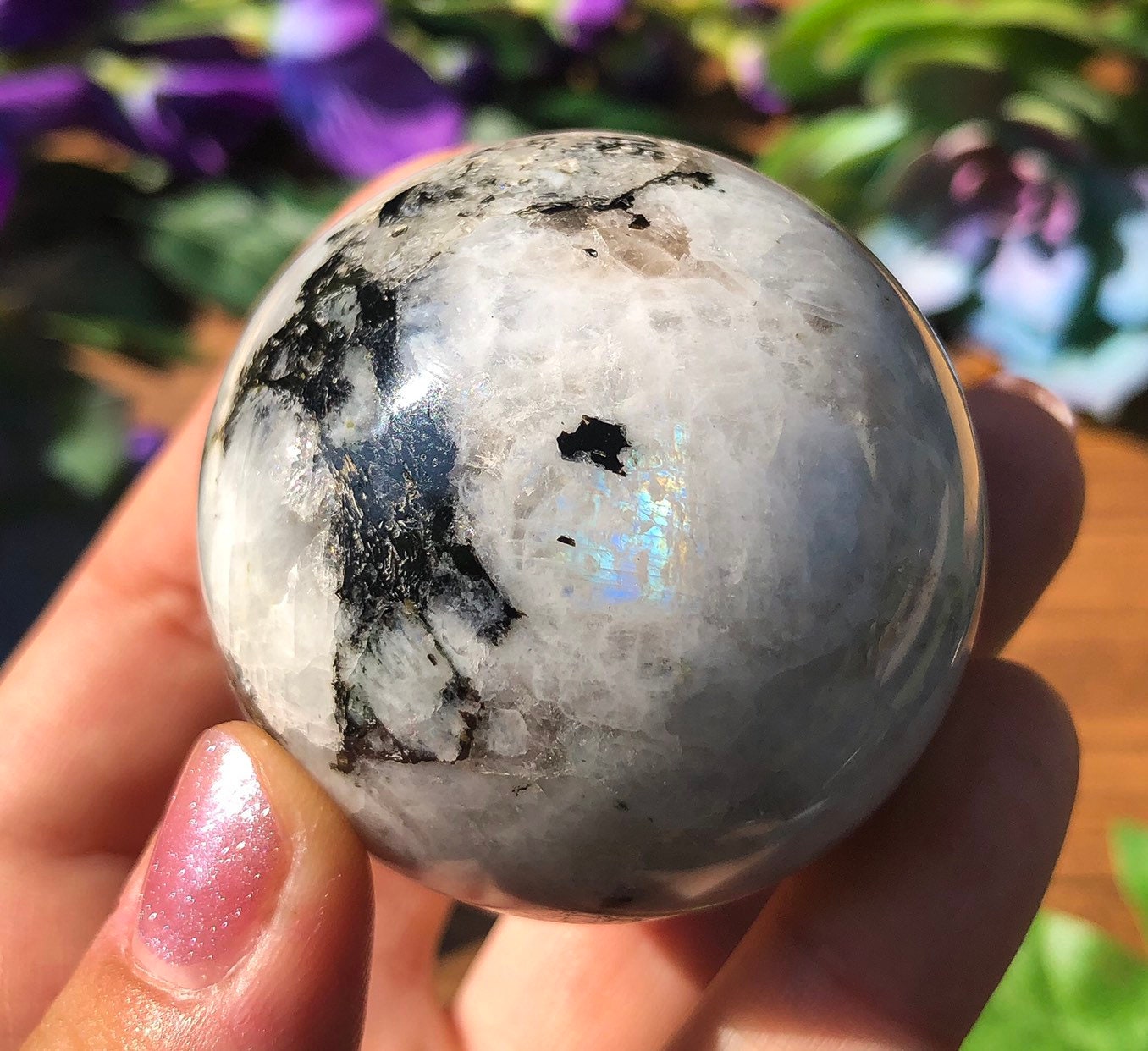 Rainbow Moonstone Sphere
