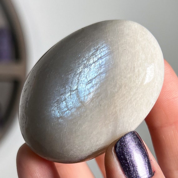 Blue Flash Moonstone Palm Stones