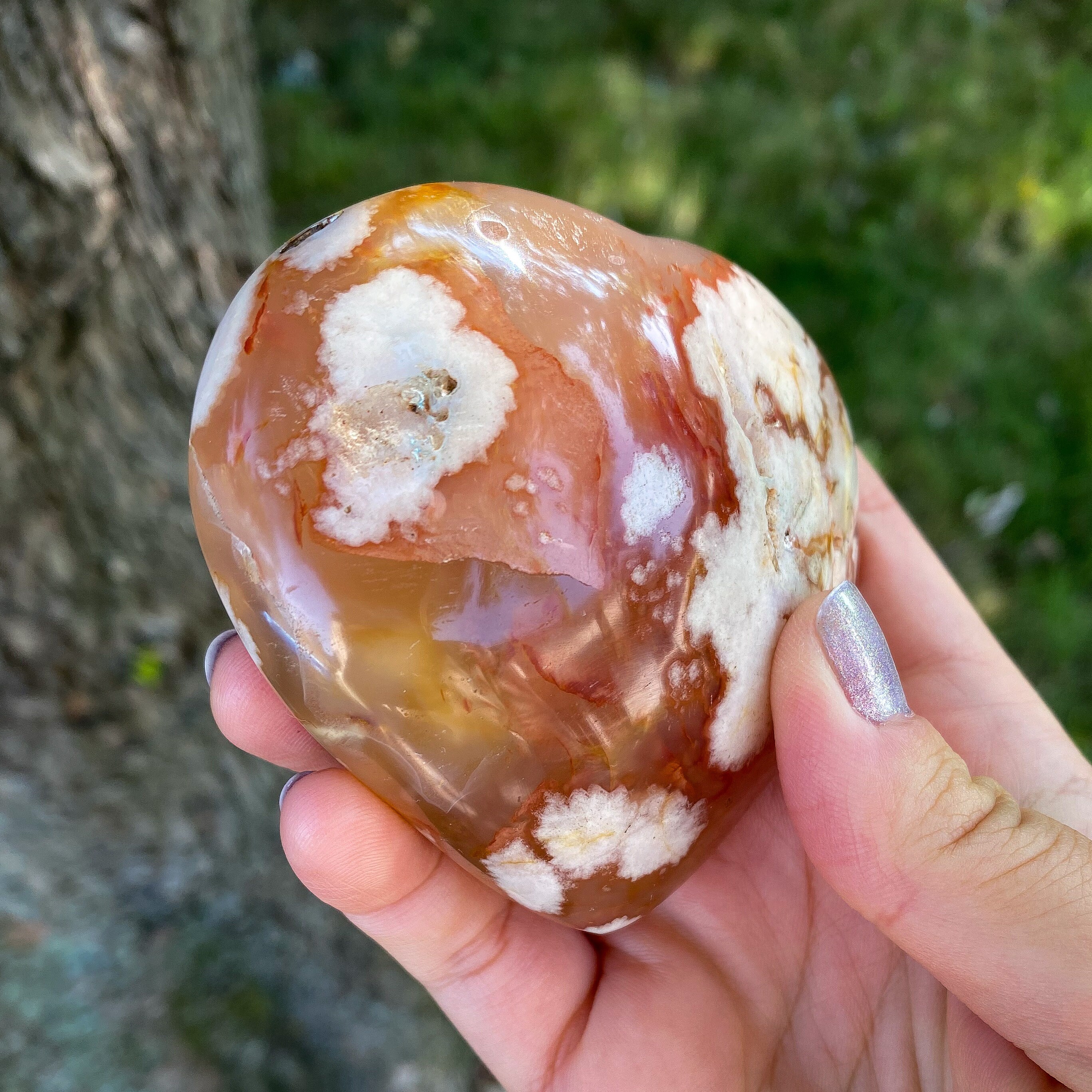 Flower Agate Heart