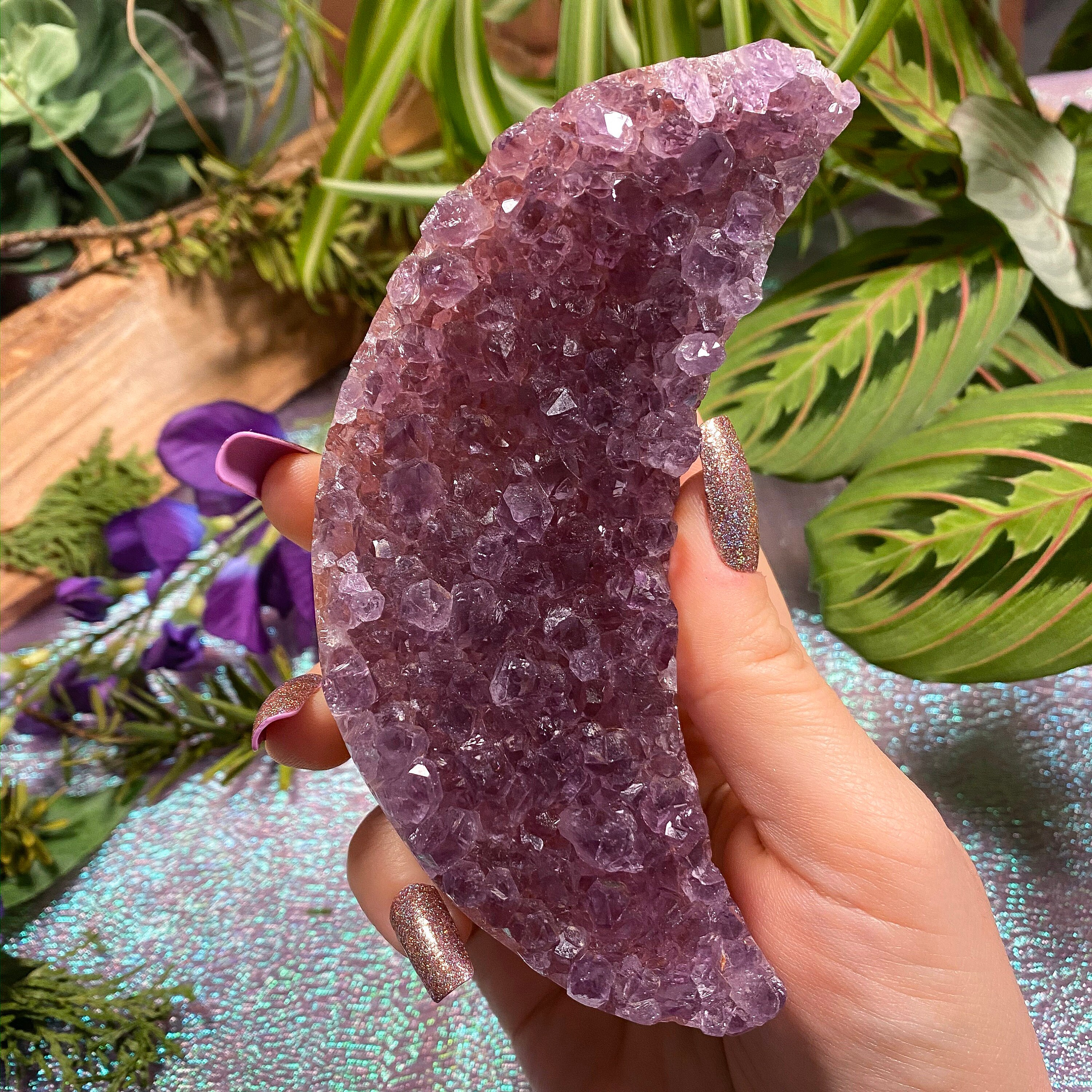 Rare Pink Amethyst Moon