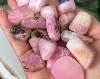 Pink Aragonite Tumbles, Stone for Happiness, Healing Energy