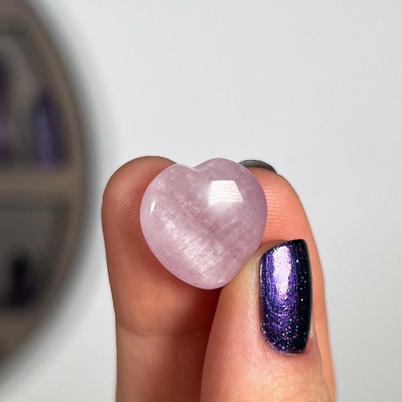 Pink Kunzite Gemmy Heart