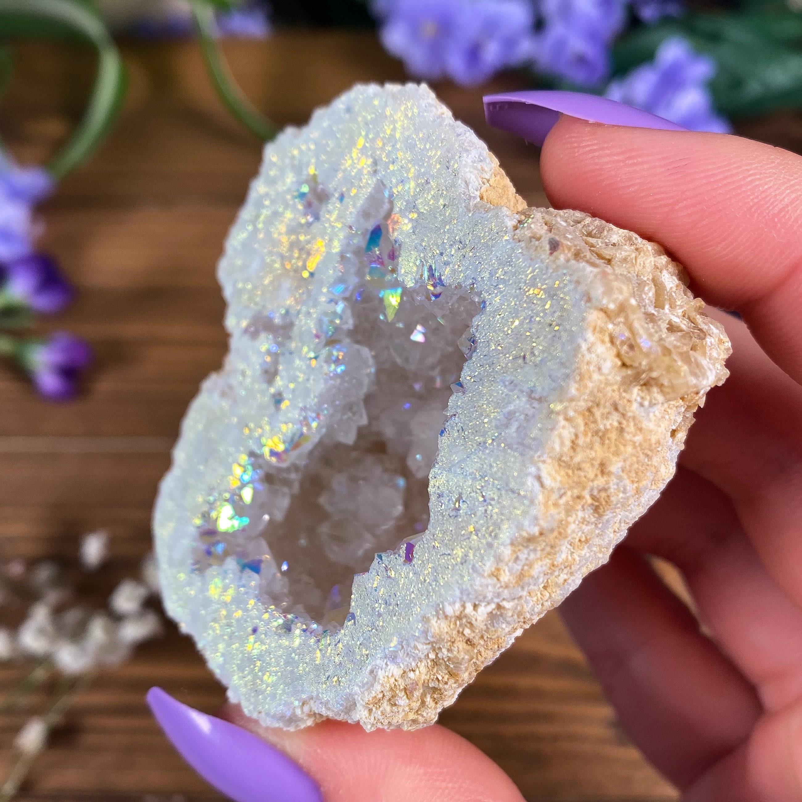 angel aura quartz slice angel aura quartz slice