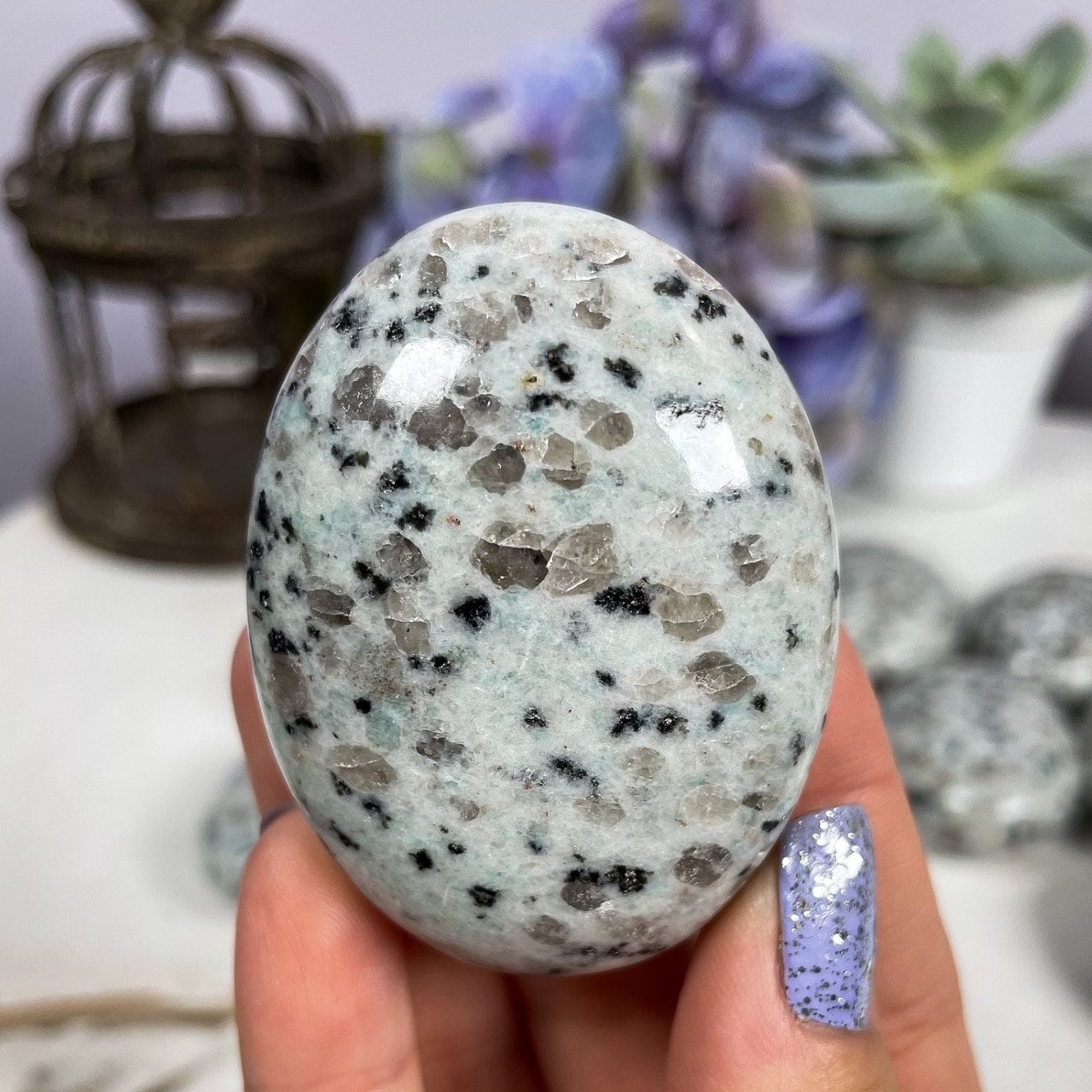 Kiwi Jasper Palm Stones, Sesame Jasper