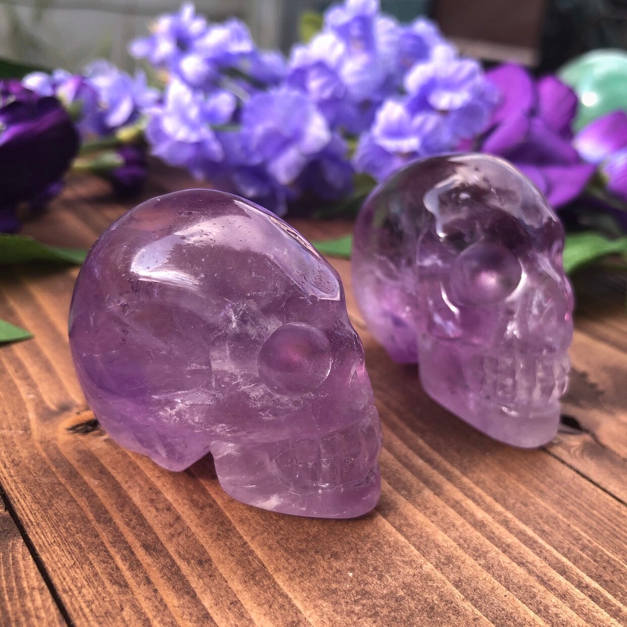 Amethyst Skulls