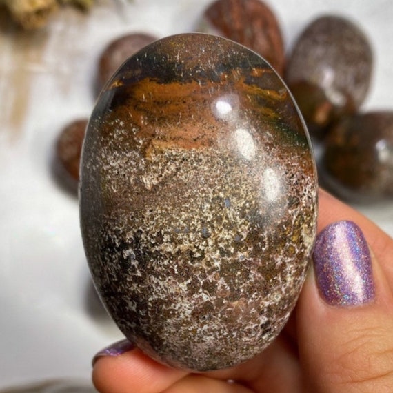 You Choose Pink Brown Ocean Jasper Palm Stones