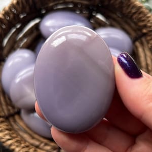 Purple Yttrium Fluorite Palm Stone: Meditation Crystal