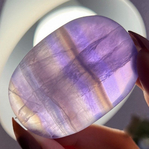 You Choose Purple Indigo Pink Fluorite Palm Stones