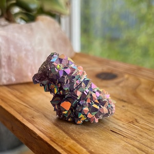Rare Quality Rainbow Aura Amethyst Cluster, Rare Custom Coated Aura Crystal, High Quality Aura Crystals