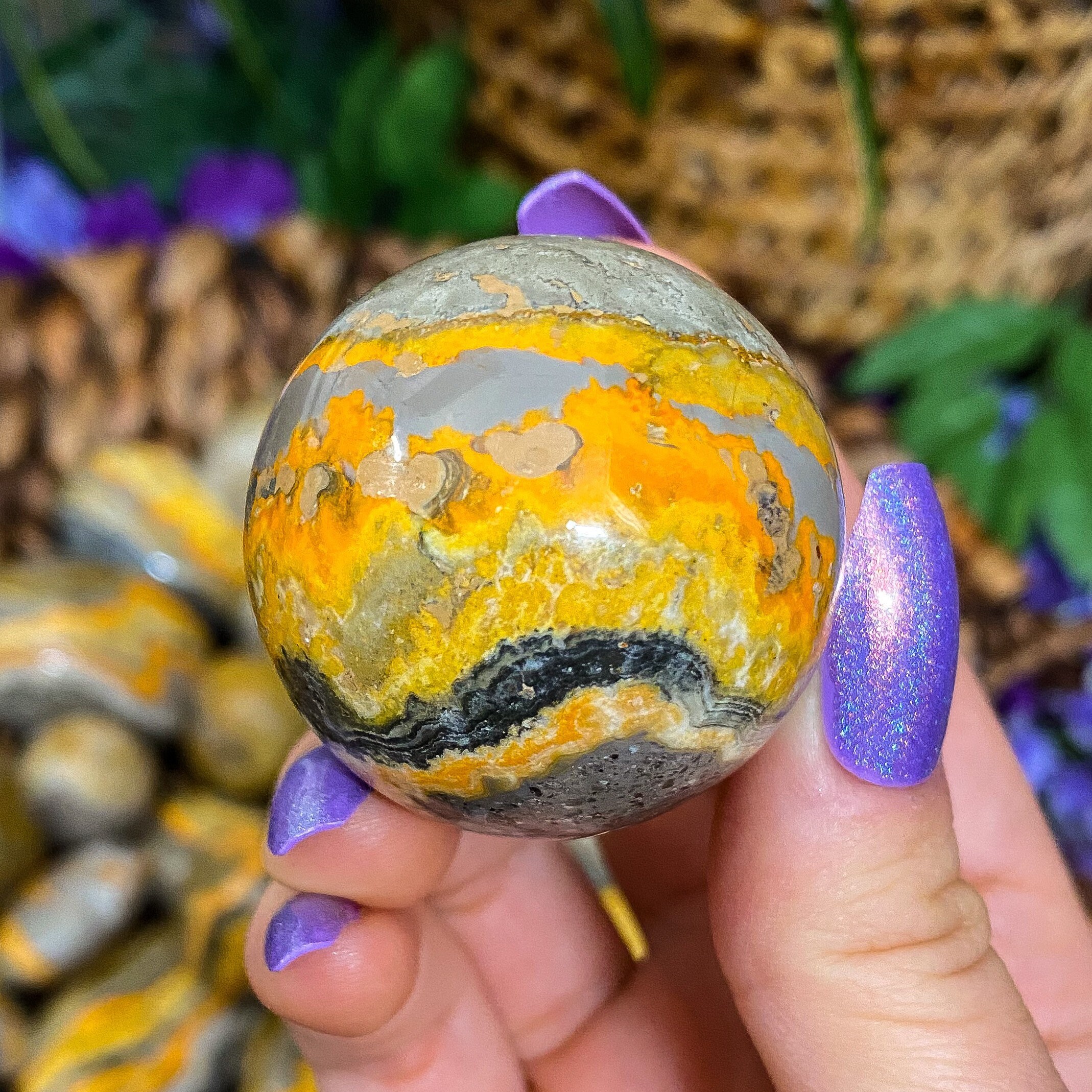 90g Bumblebee Jasper Sphere