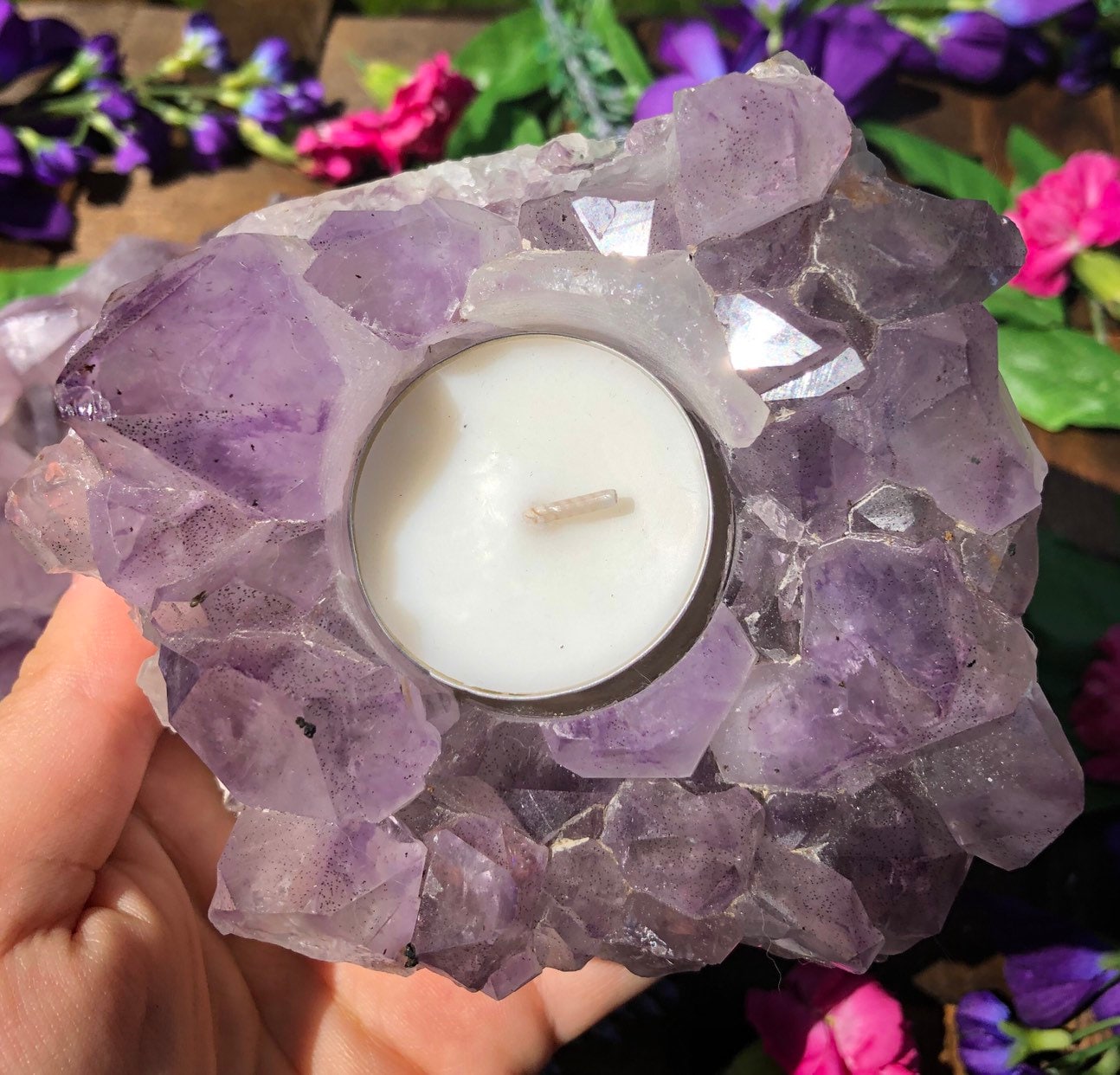 Amethyst Candle Holders
