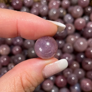 Mini Lavender Purple Pink Rose Quartz Spheres, Love Stone