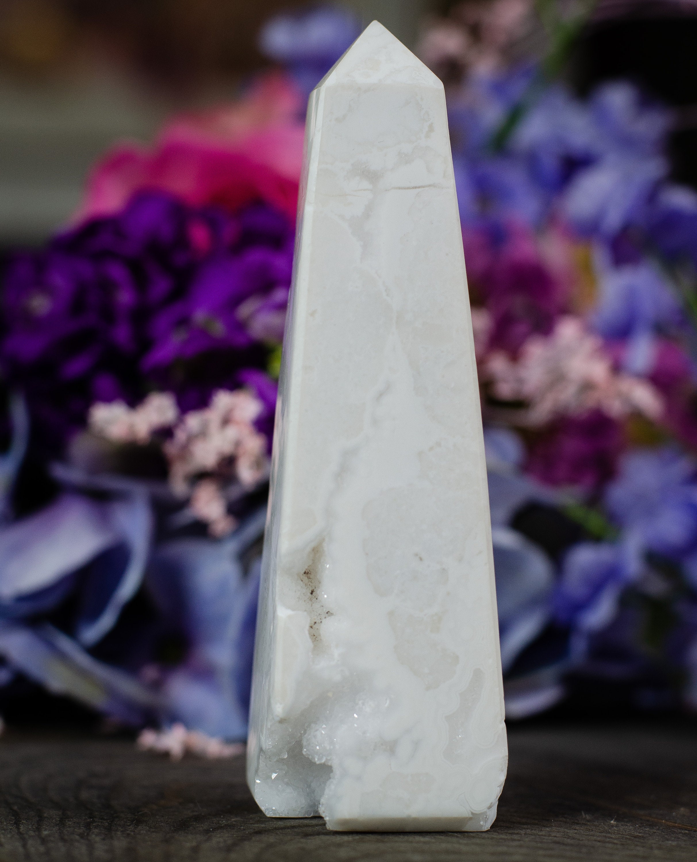 White druzy agate outlet