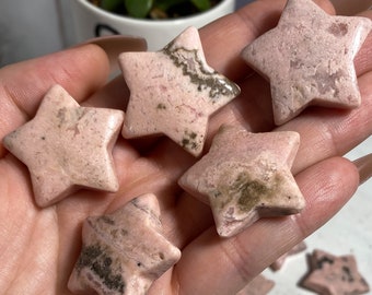 Pink Astorite Stars, Rhodonite and Rhodochrosite Mix, Rare Stones