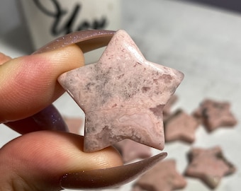 Pink Astorite Stars, Rhodonite and Rhodochrosite Mix, Rare Stones