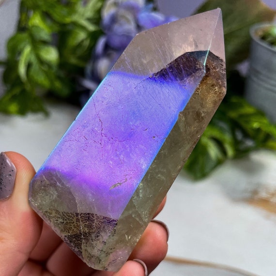 Rare Aura Dendritic Quartz Tower