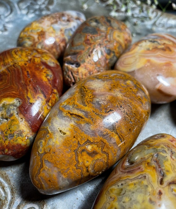 You Choose Crazy Lace Agate Palm Stones