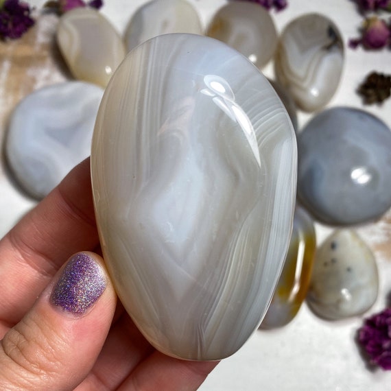 You Choose Banded Agate Palm Stones