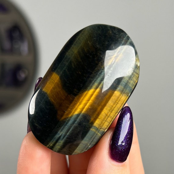 You Choose Blue Gold Tigers Eye Pocket Stones