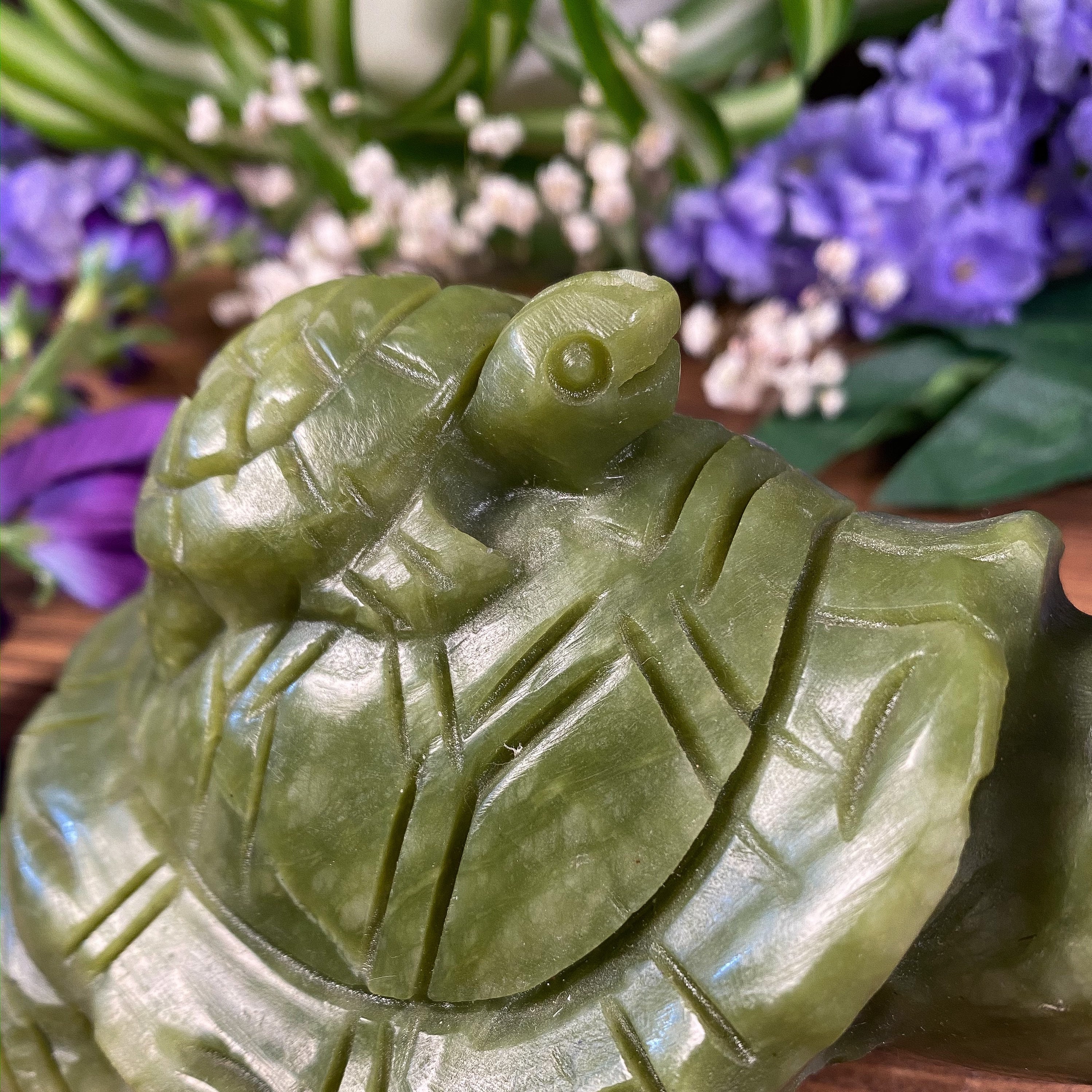 Large Jade Turtle Statue